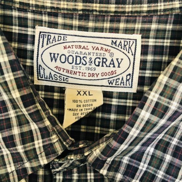 Woods & Gray Short Sleeve Plaid Button Down- Size XXL - Picture 8 of 8
